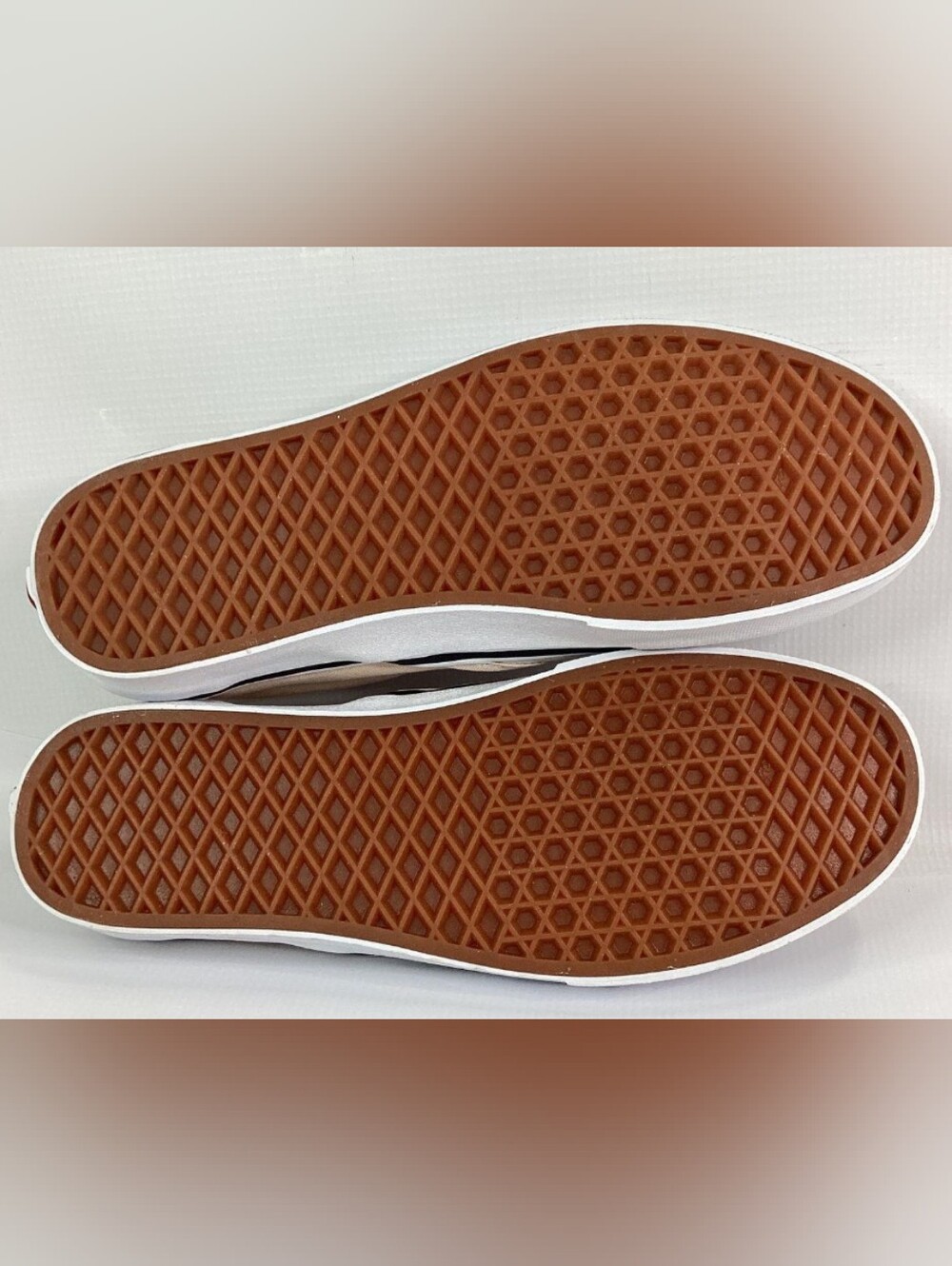 Vans Classic Slip-On  Checkerboard  'Honey Peach' Sneakers Size W10 New - Picture 7 of 9